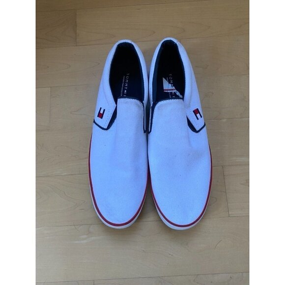 TOMMY Hilfiger "Panco" Slip On Sneaker Men Sz 9.5 White - Picture 2 of 8